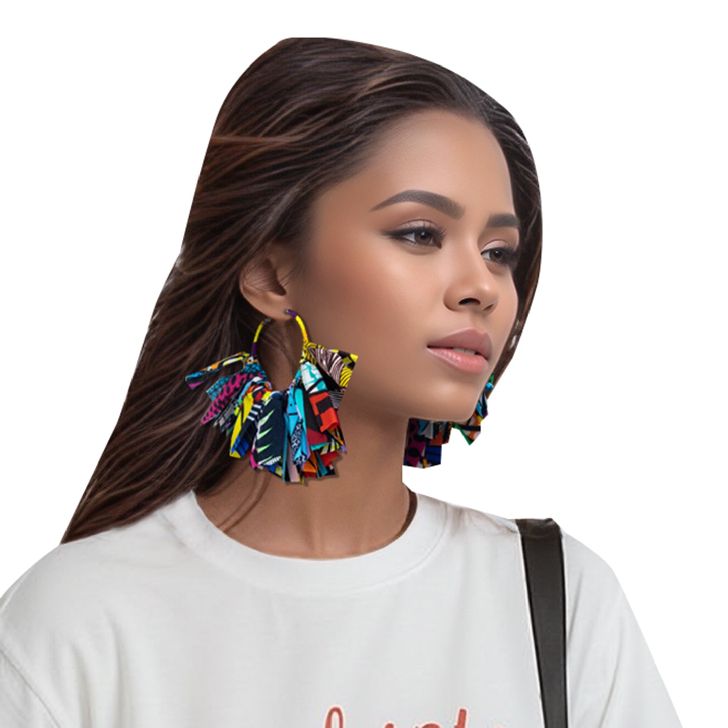Ethnic African Print Tear-Craft Earrings for African Women Accessories