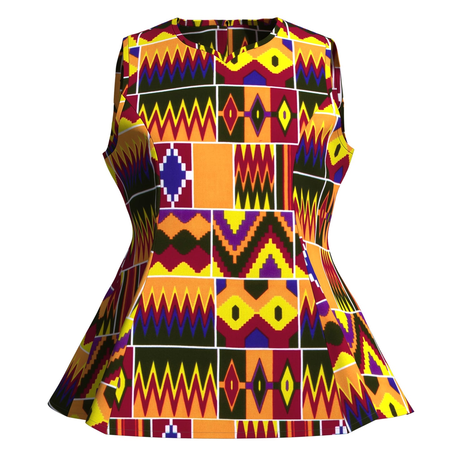 All-Match Sleeveless African Print Fashion Top