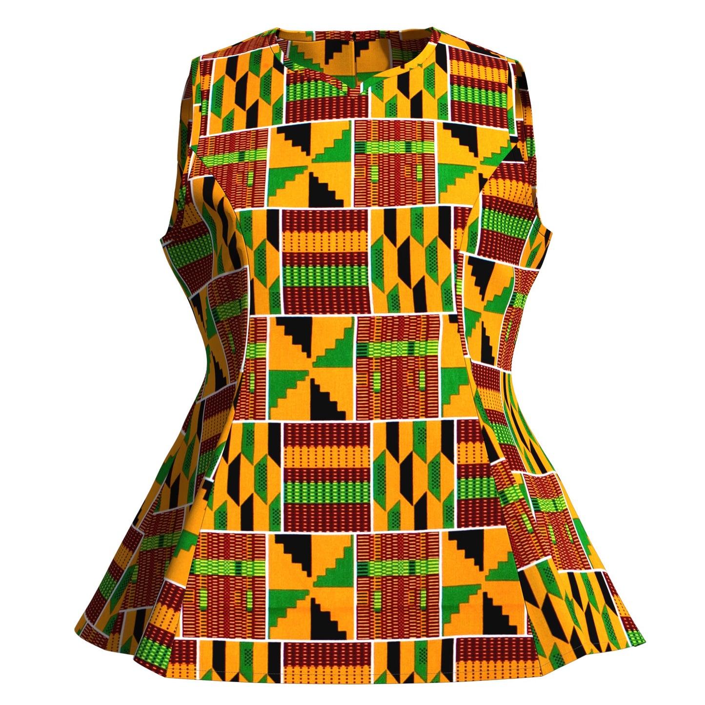 All-Match Sleeveless African Print Fashion Top