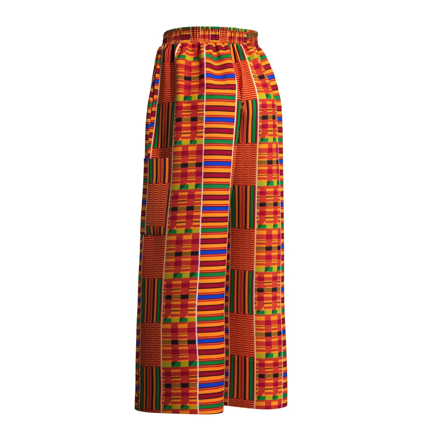African Print Couple Style Elastic Waist Casual Pants