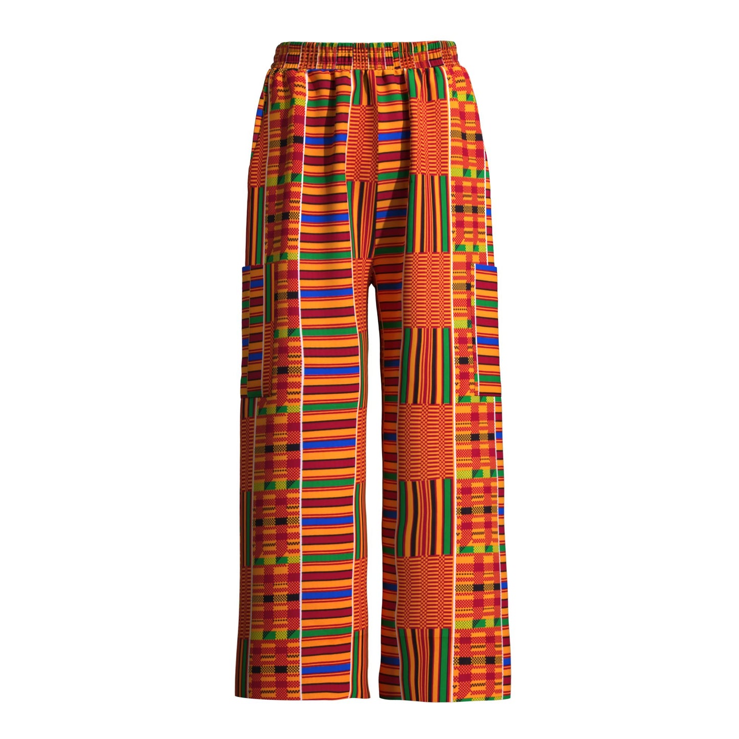 African Print Couple Style Elastic Waist Casual Pants