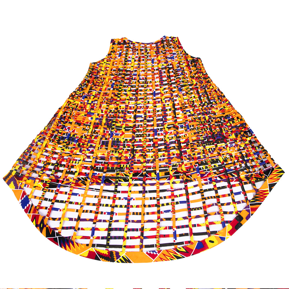 African Women Ankara Patchwork Sleeveless Cover-Up Accessories