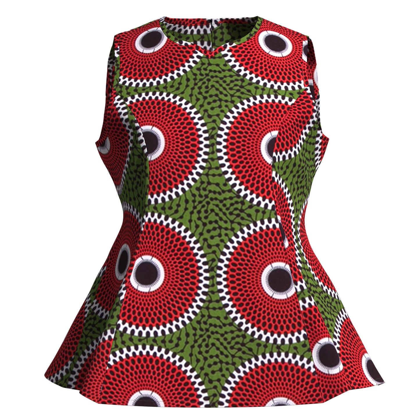 All-Match Sleeveless African Print Fashion Top