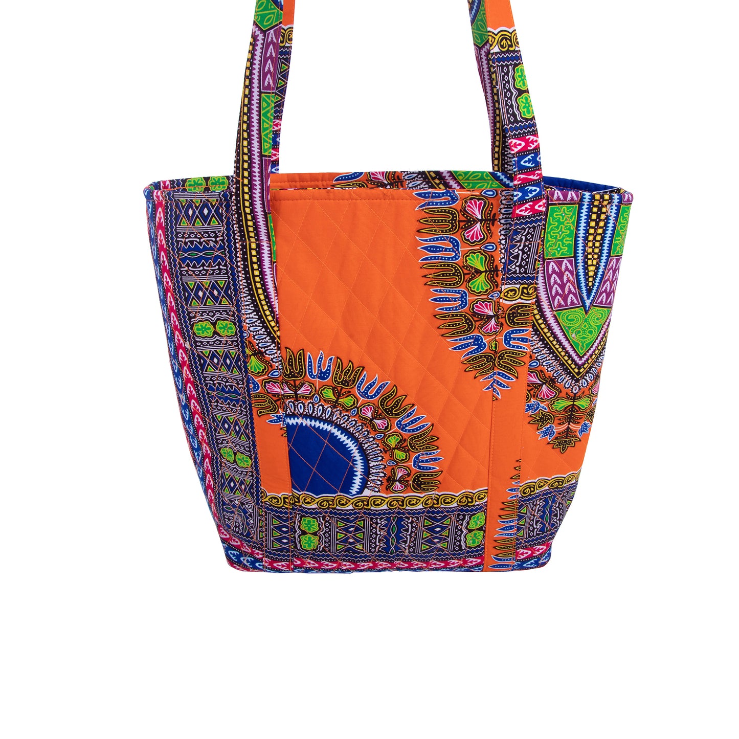 Colorful Traditional African Fabric Large Tote Bag Sturdy Shoulder Strap Weekend Travel Handbag Fashion Accessories