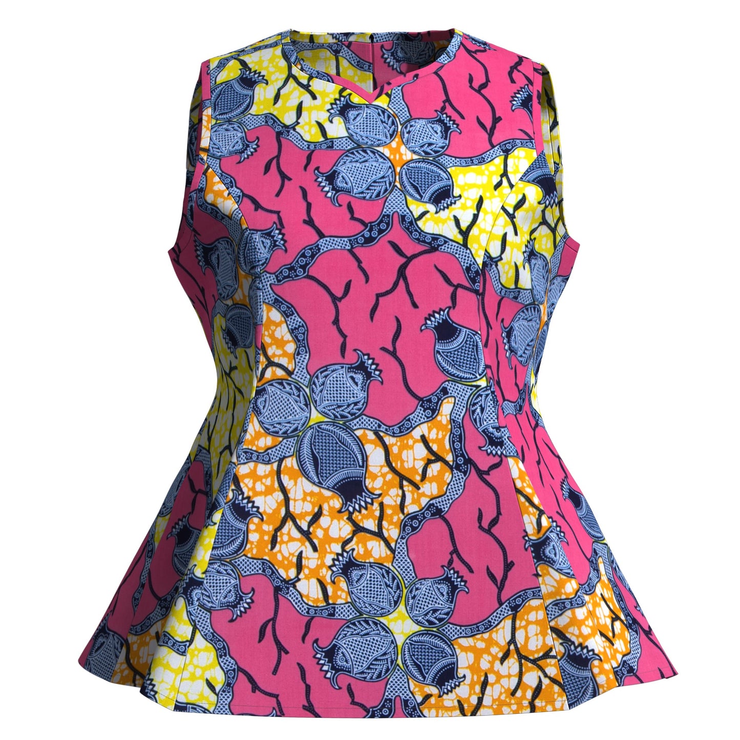 All-Match Sleeveless African Print Fashion Top