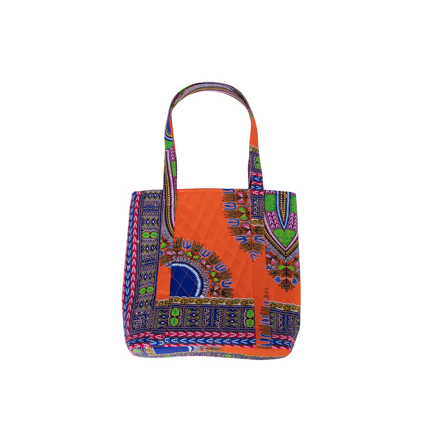 Colorful Traditional African Fabric Large Tote Bag Sturdy Shoulder Strap Weekend Travel Handbag Fashion Accessories