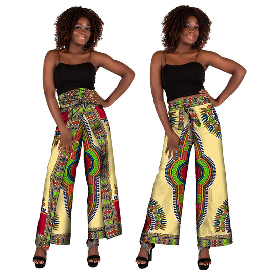 African Wax Print 2-Way Wide-Leg Pants & Wrap Skirt