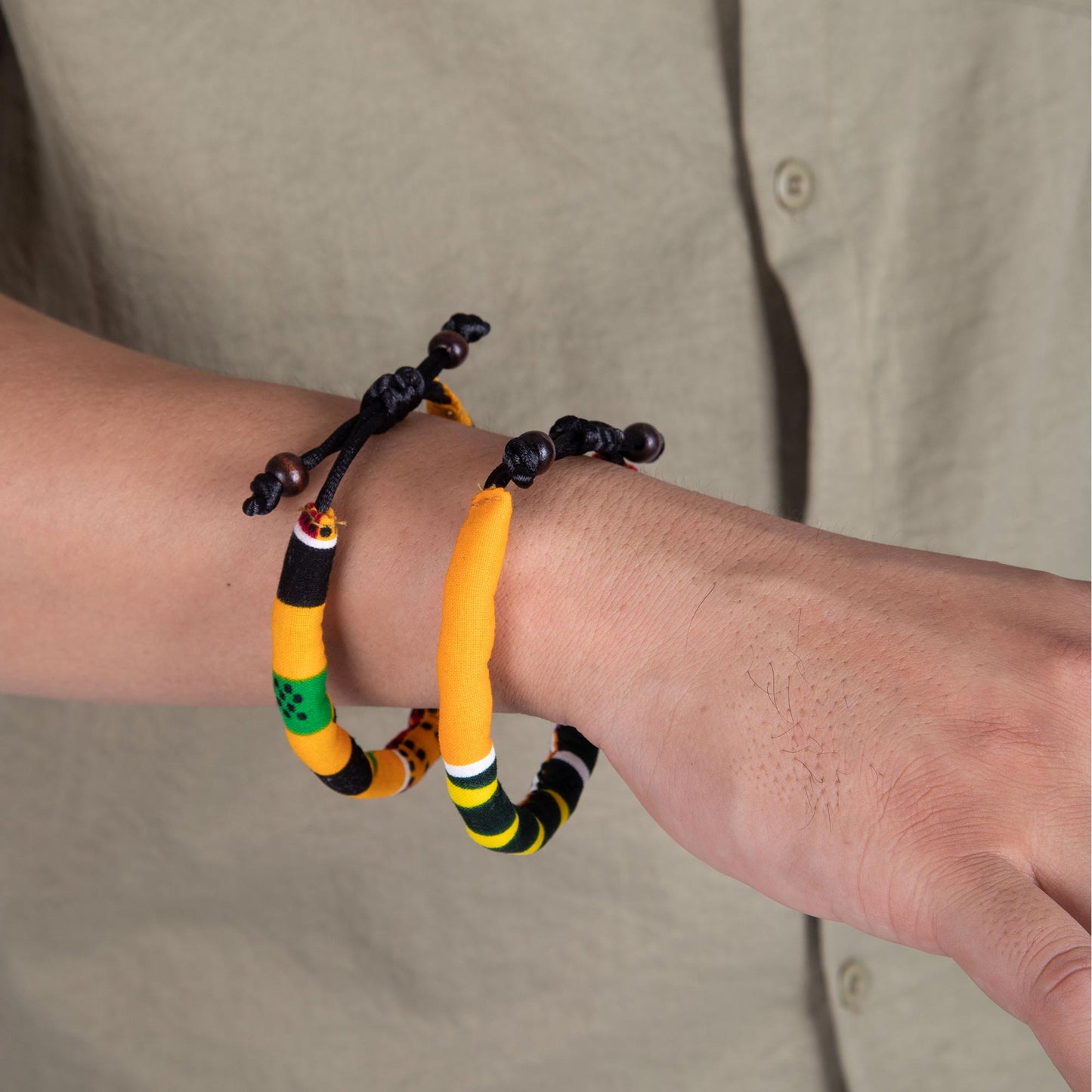 Unique African Print String Bracelet, Best African Women Handmade Accessories