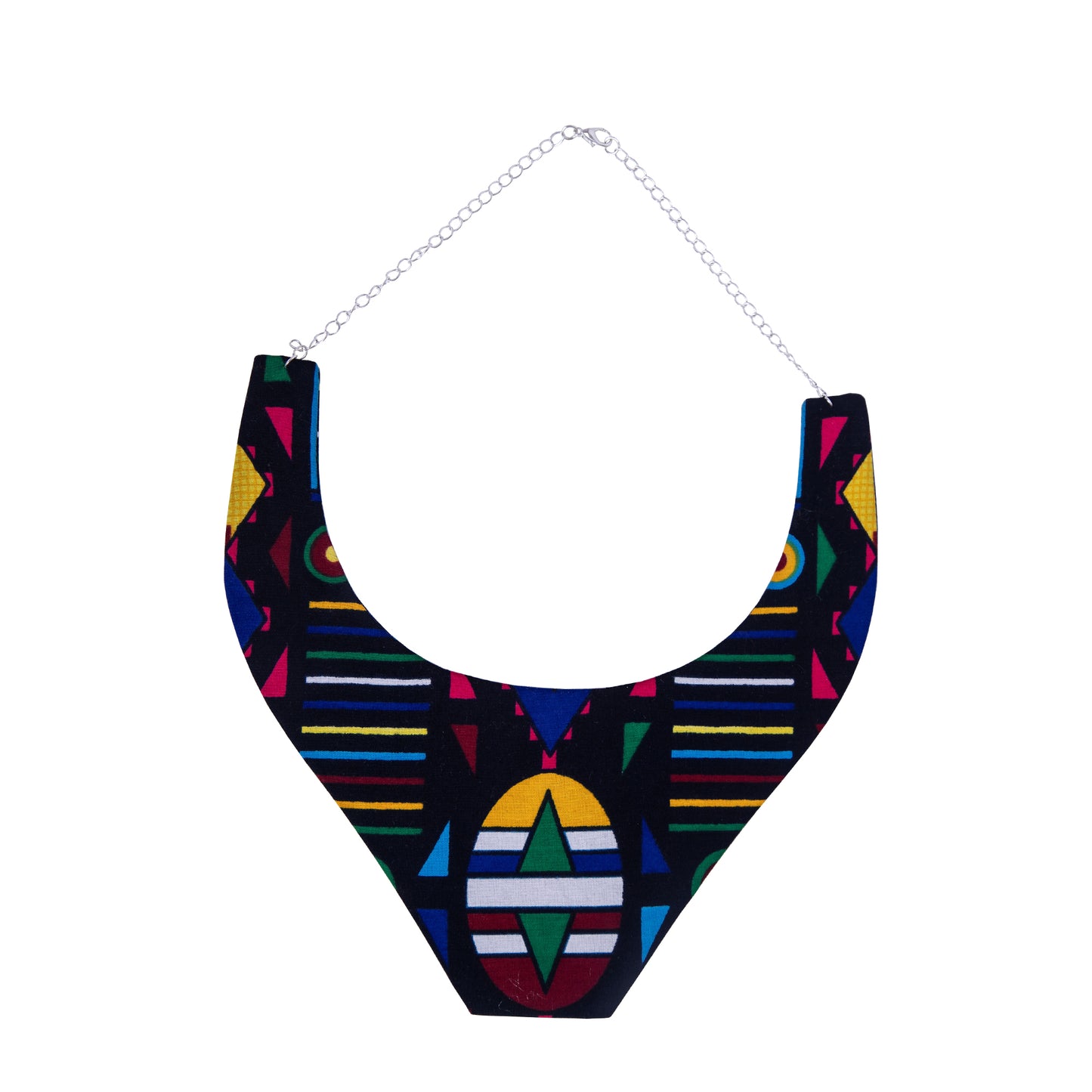 Bold African Wax Print Bib Necklace, Perfect African Women Statement Accessories