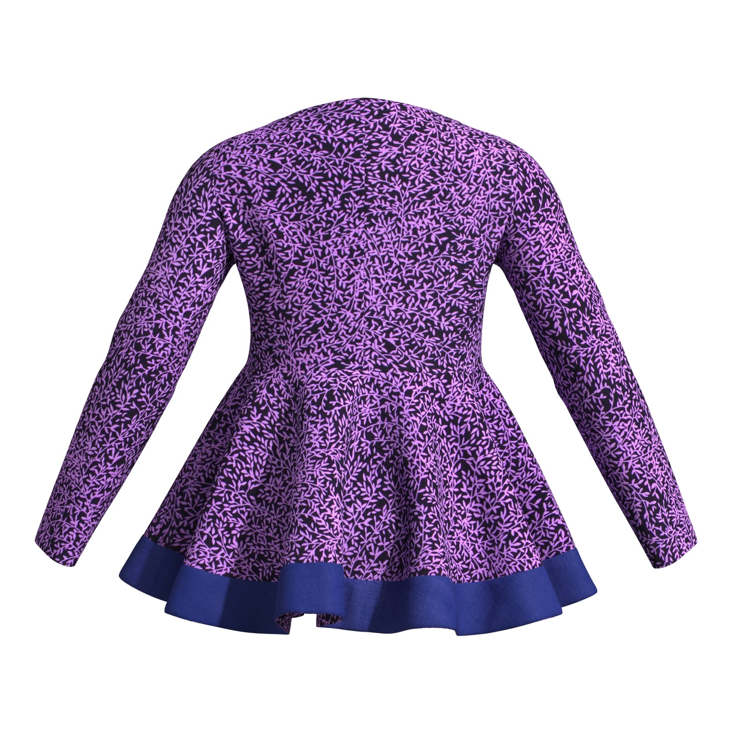 Ankara Embroidered Peplum Blouse for Women