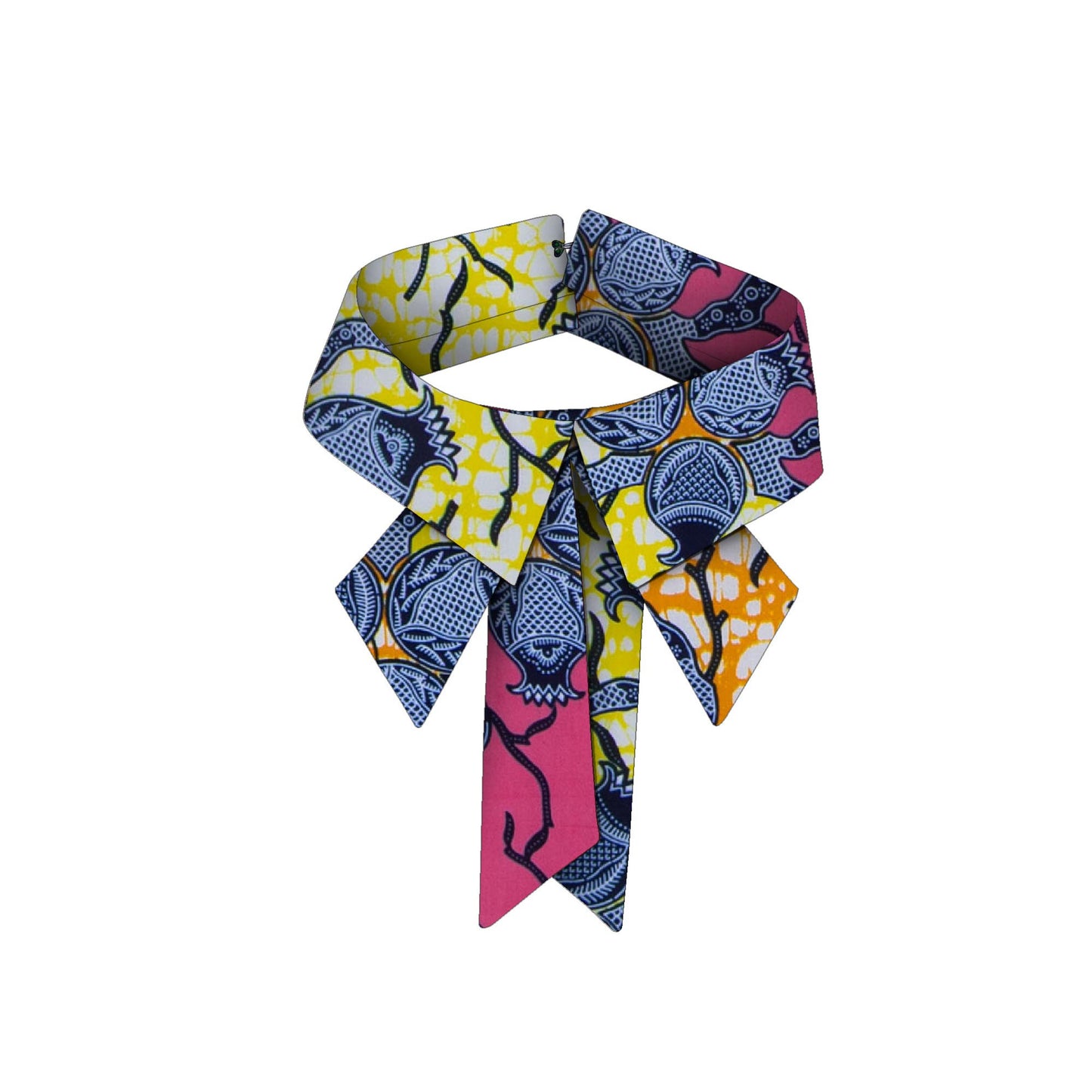 African Ankara Print Detachable Collar for African Women Accessories