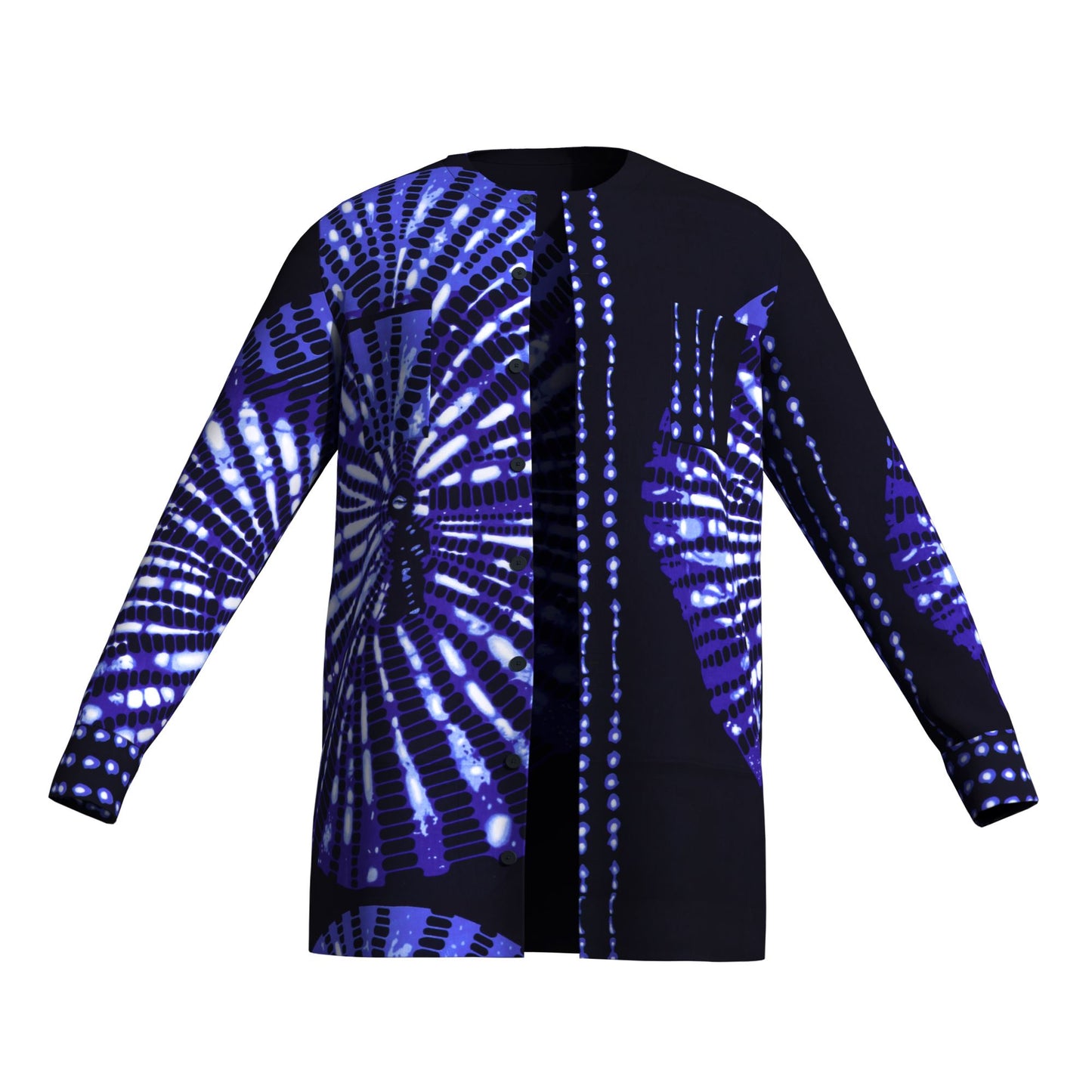 Modern African Print Casual Long Sleeve Outerwea