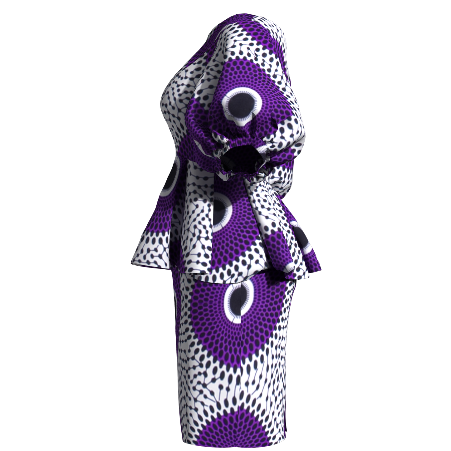 Slimming African Print Asymmetrical Neck Mini Skirt Two-Piece
