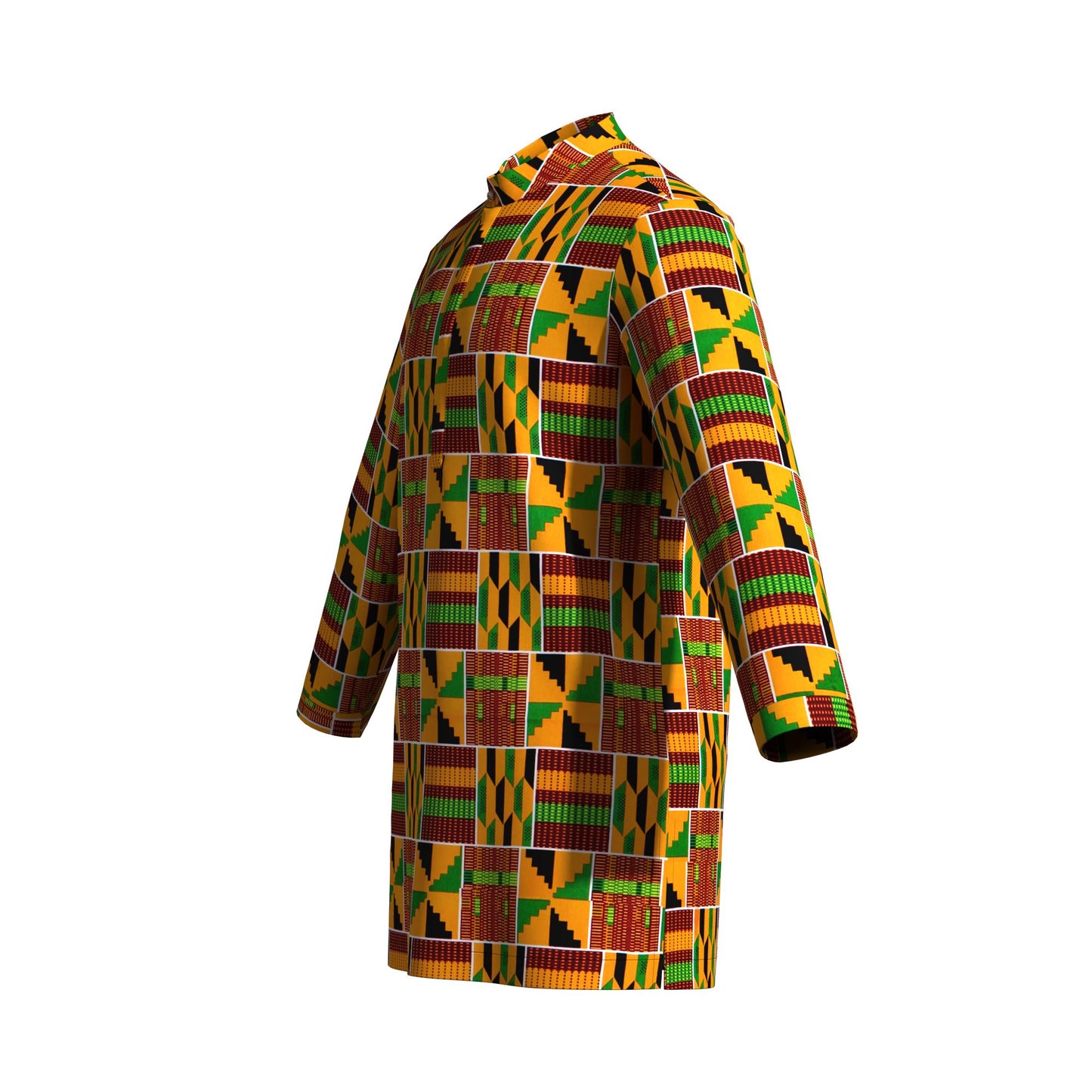Modern African Print Men’s Business Casual Tunic Top