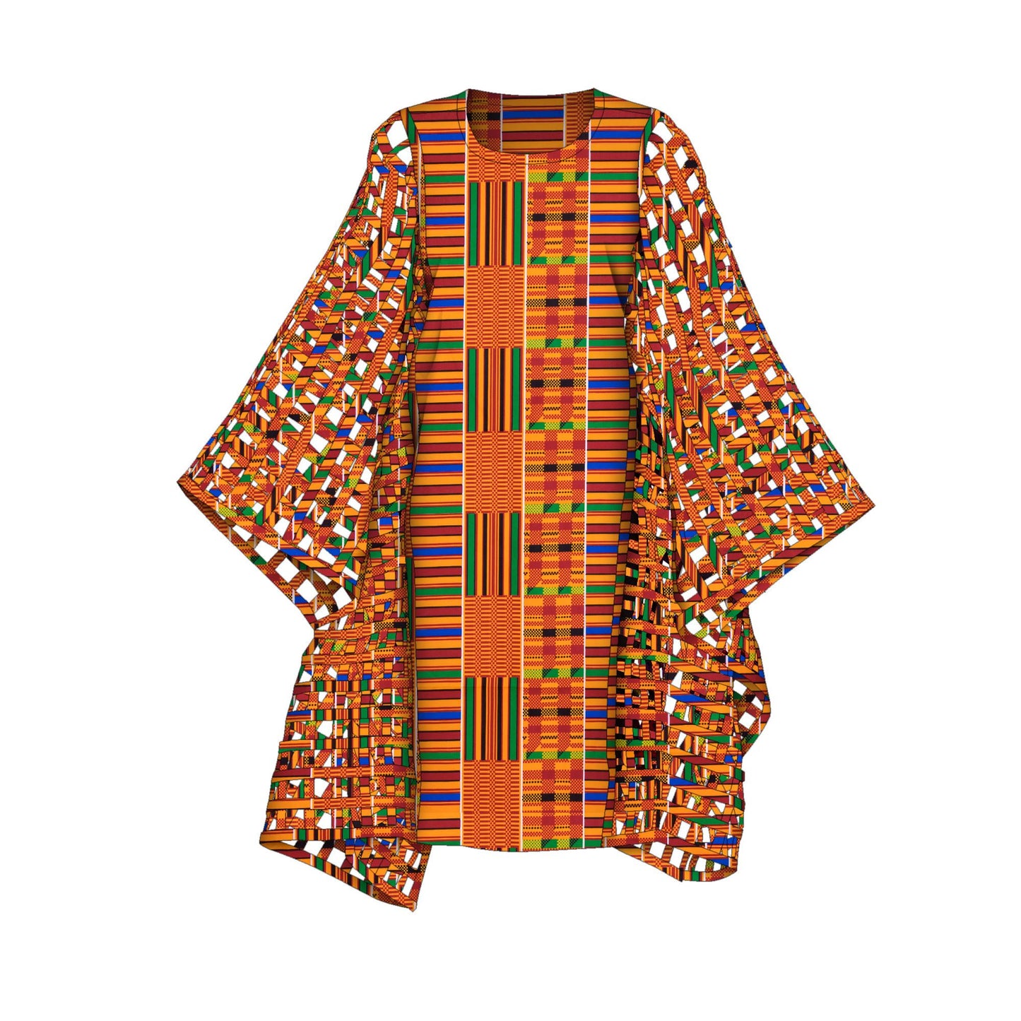 African Women Convertible Wax Print Shoulder Wrap with Bracelet Loops Accessories