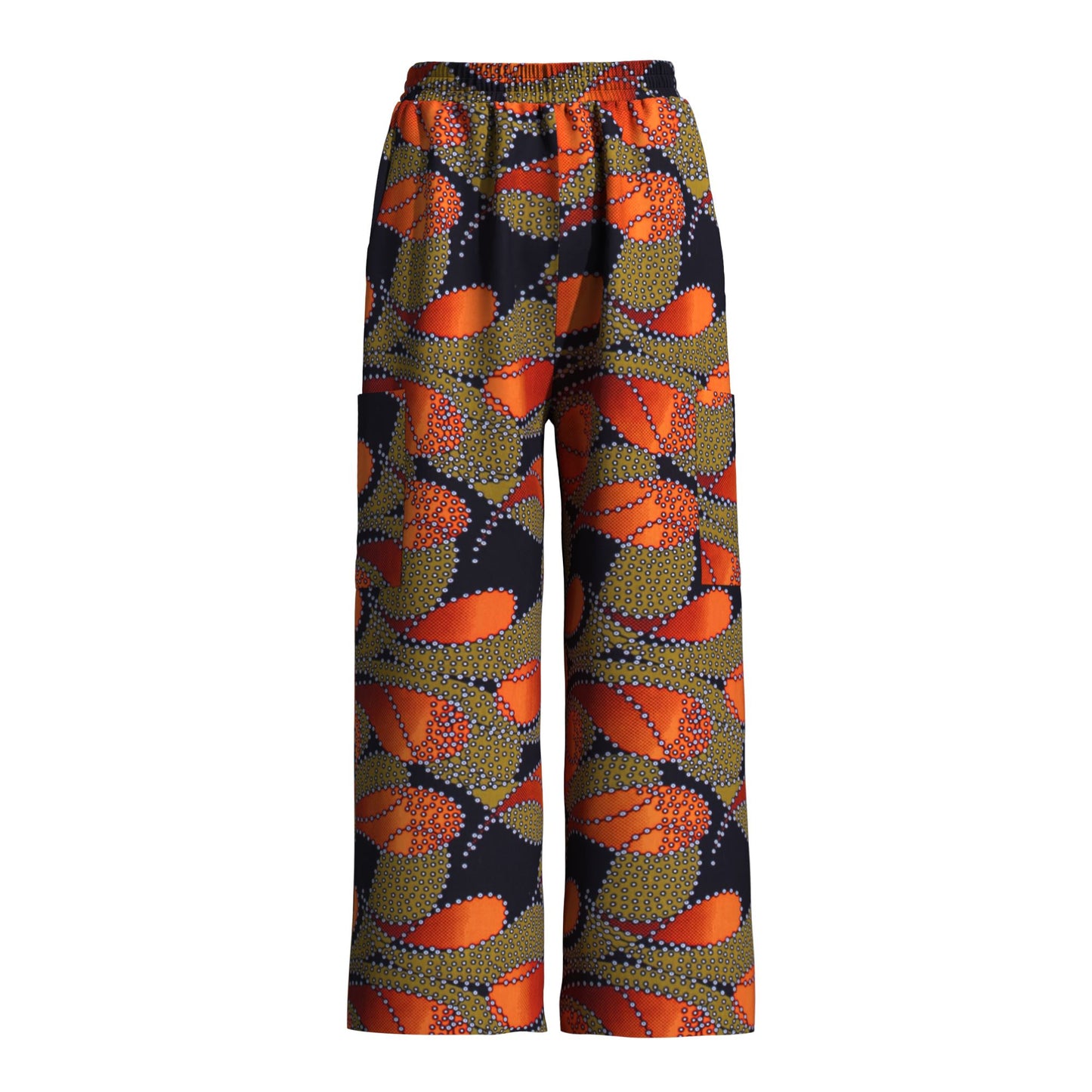 African Print Couple Style Elastic Waist Casual Pants