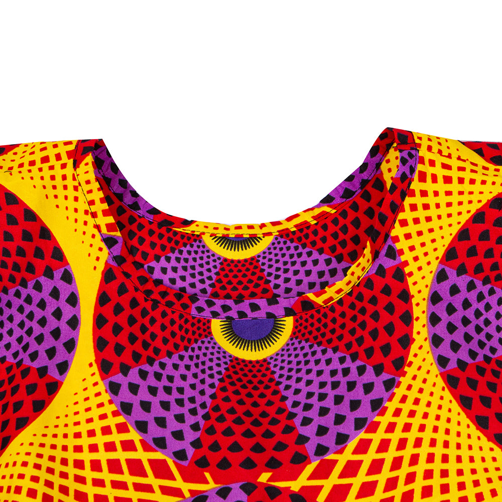 African Women Convertible Wax Print Shoulder Wrap with Bracelet Loops Accessories