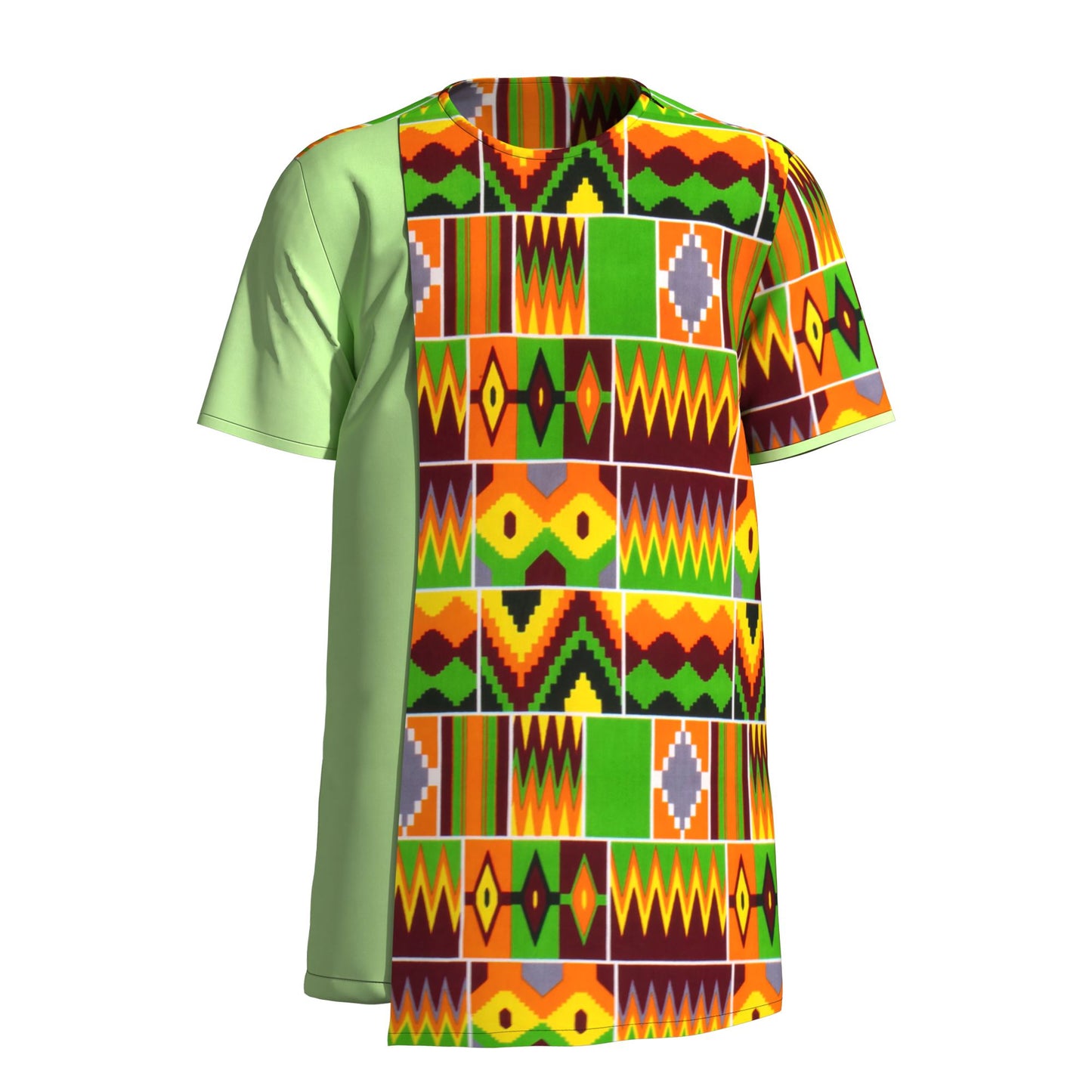 All-match Crew Neck African Print Men Shirt