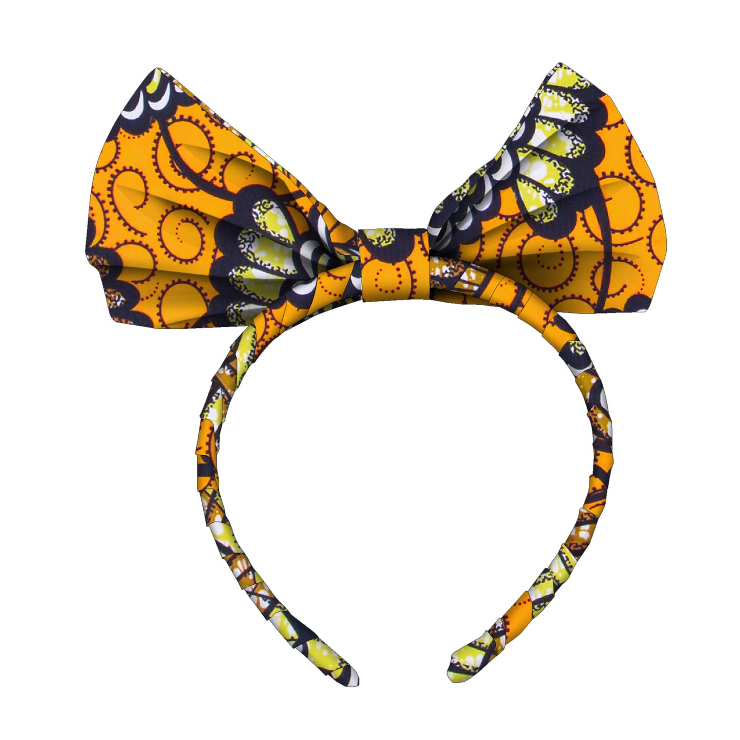 Elegant Oversized African Print Bow Hair Headband, Soft Fabric Non-pressing Head Design Church Festival Matching Hair Accessory