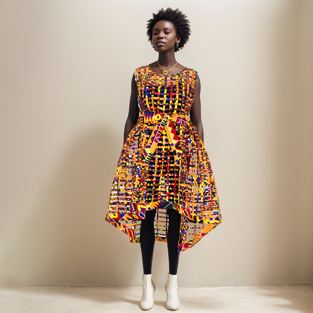 African Women Ankara Patchwork Sleeveless Cover-Up Accessories