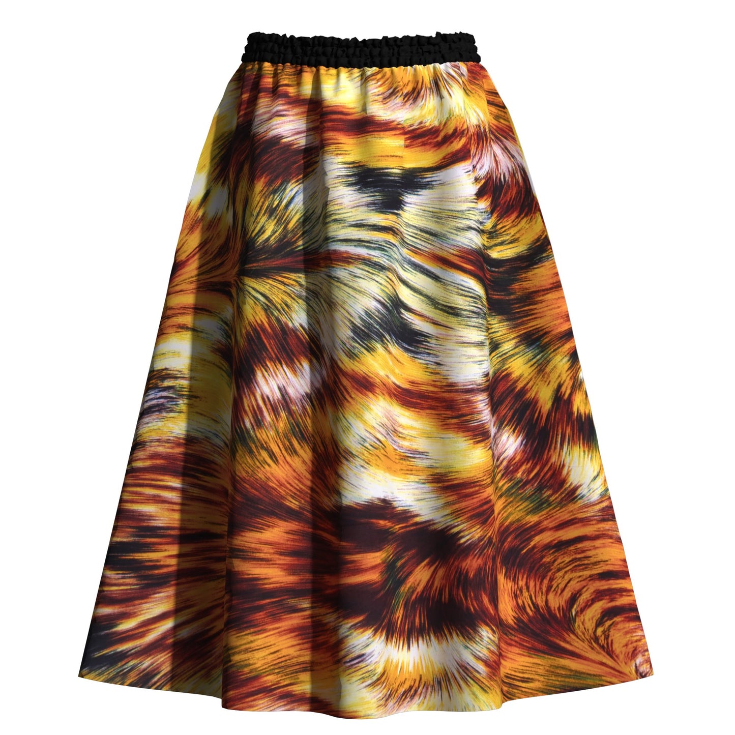 African Classic Print Comfort Elastic Waist Long Skirt