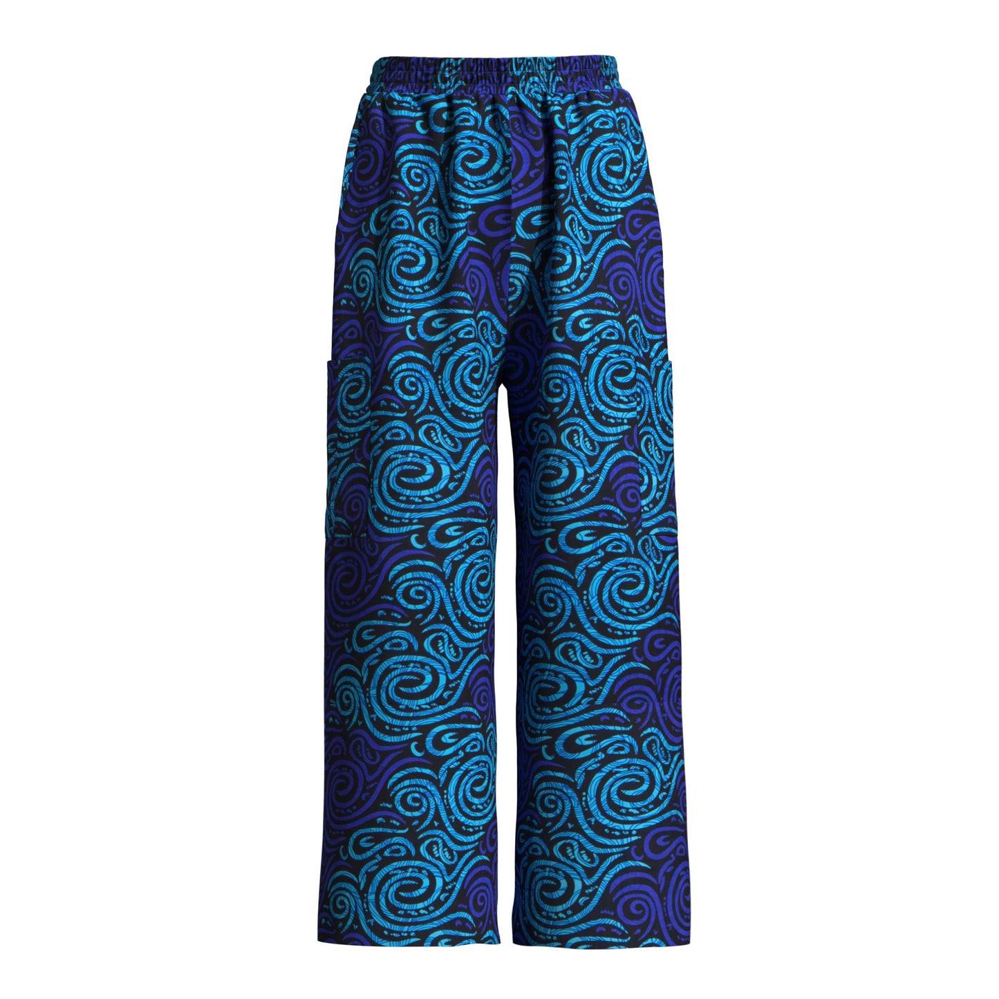 African Print Couple Style Elastic Waist Casual Pants