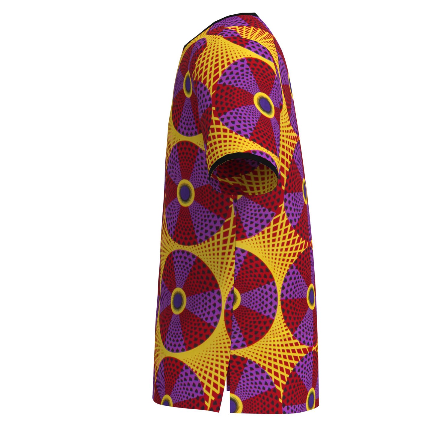 Versatile African Print Split Neck T-Shirt for Men