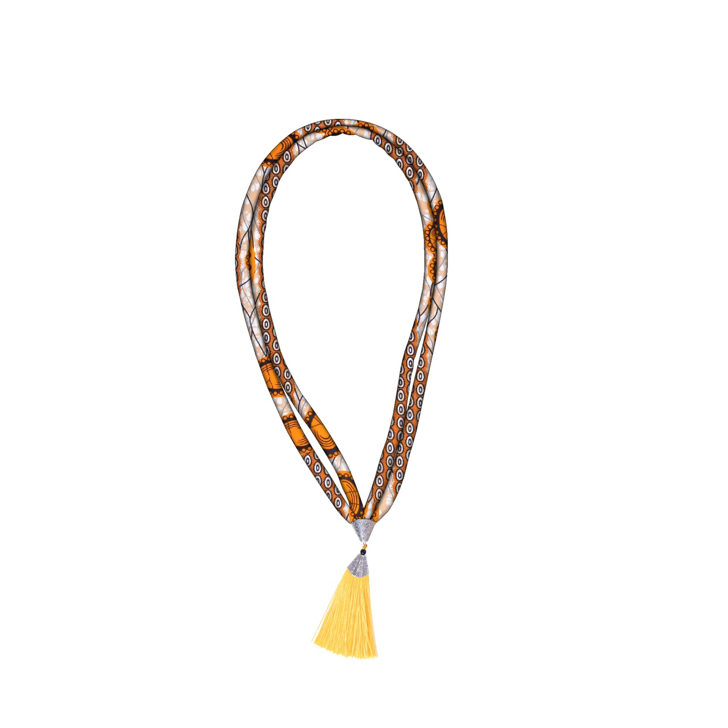 Double Wrap African Women Wax Print Tassel Necklace Accessories