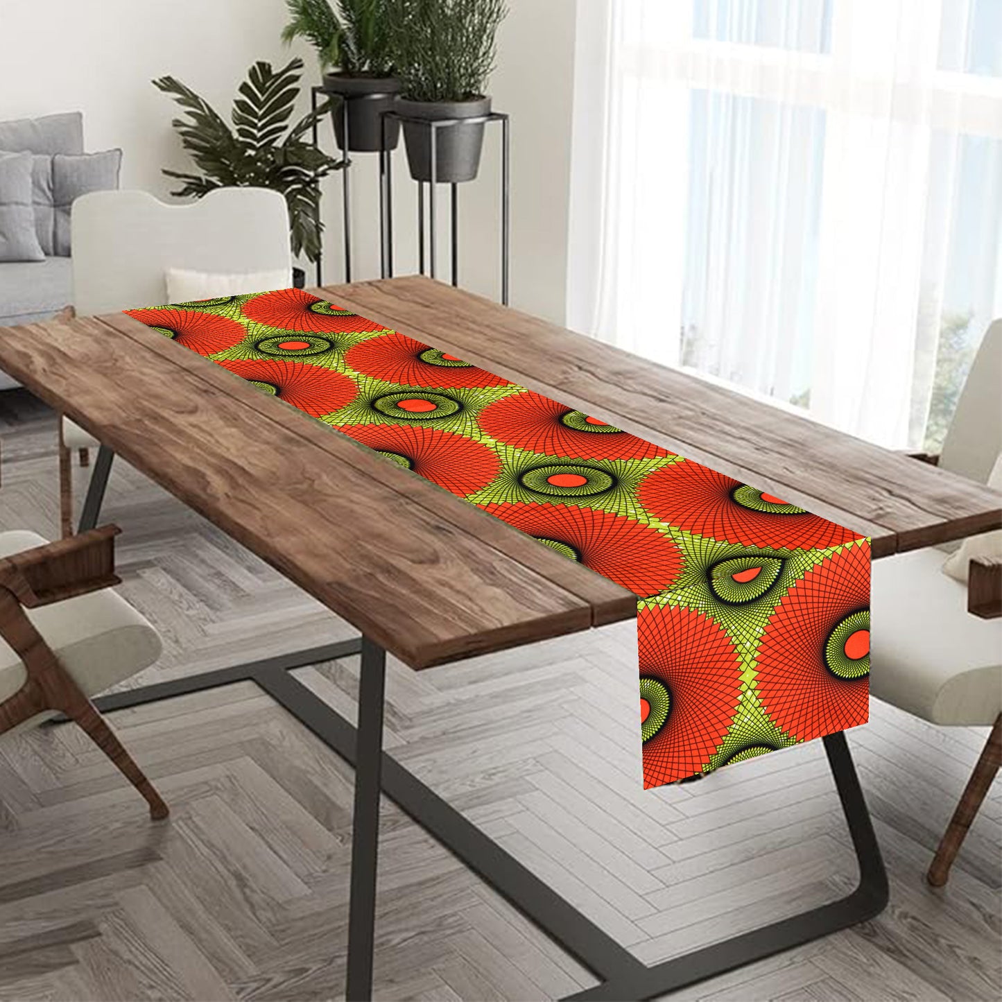 African Home Accessories Ankara Wax Print Cotton Table Runner