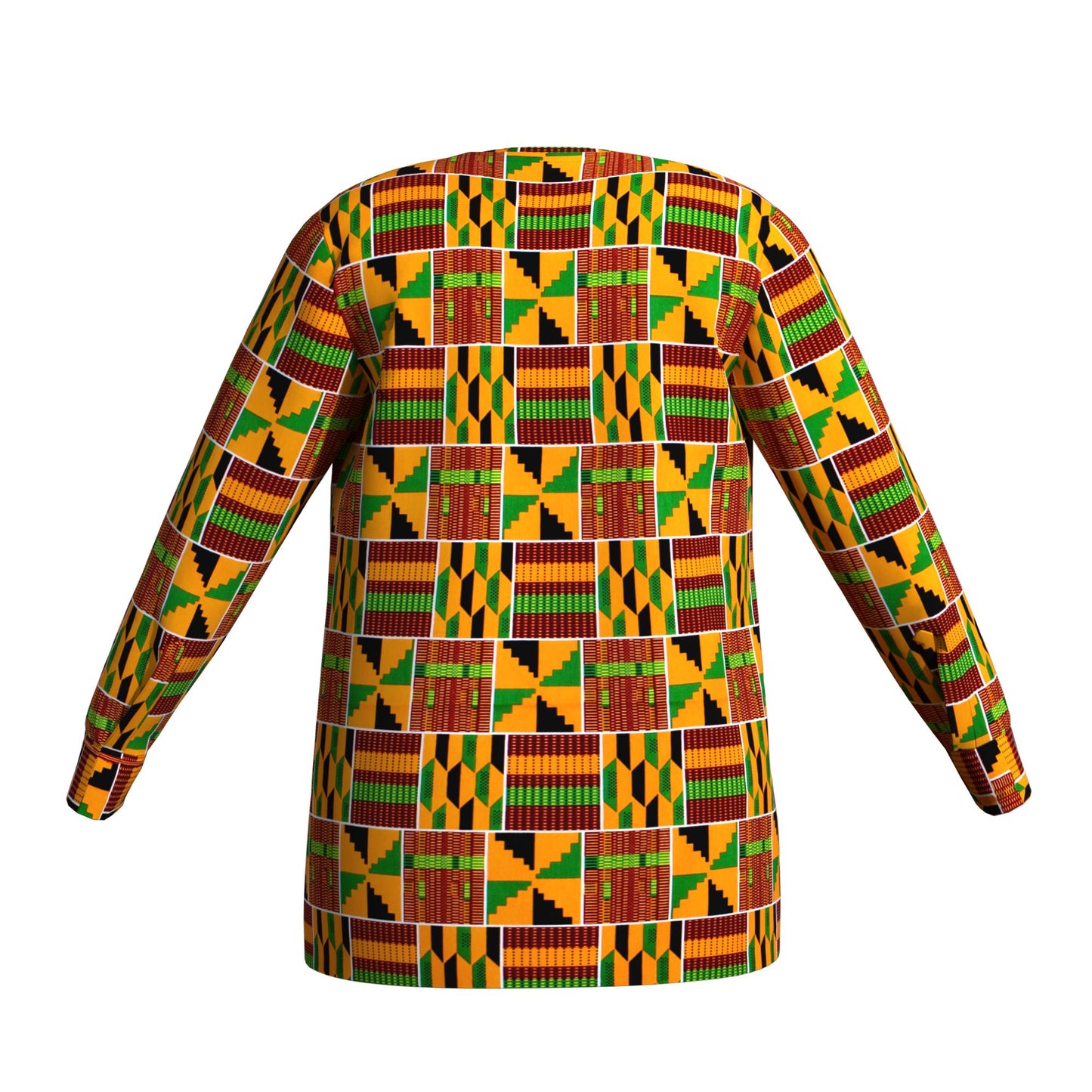 Modern African Print Casual Long Sleeve Outerwea