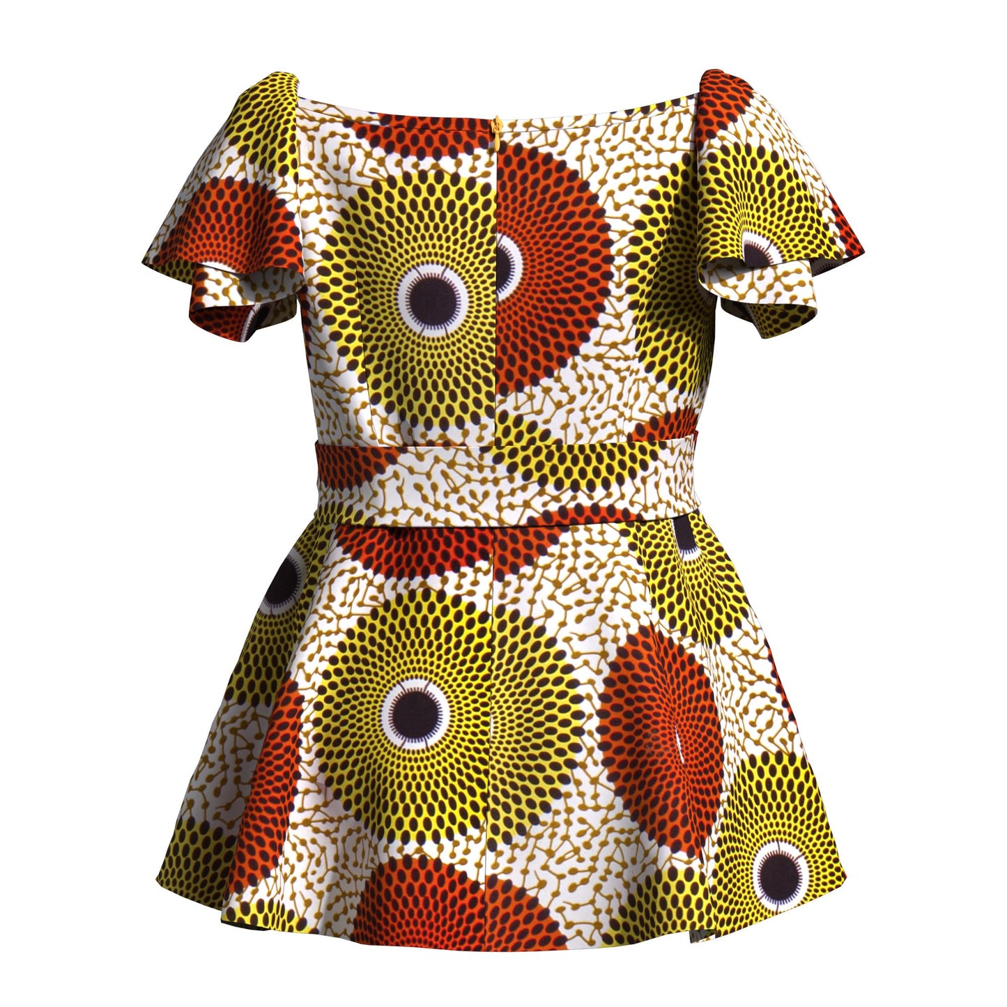 Ankara Print Plus Size Inclusive Off-Shoulder Peplum Blouse