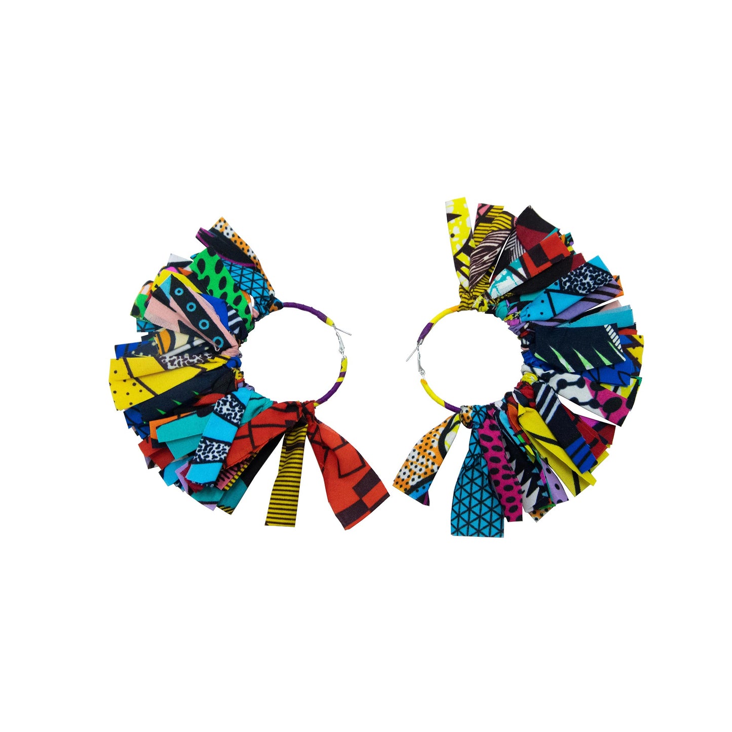 Ethnic African Print Tear-Craft Earrings for African Women Accessories