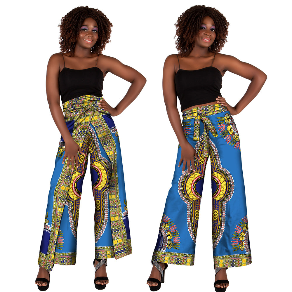 African Wax Print 2-Way Wide-Leg Pants & Wrap Skirt