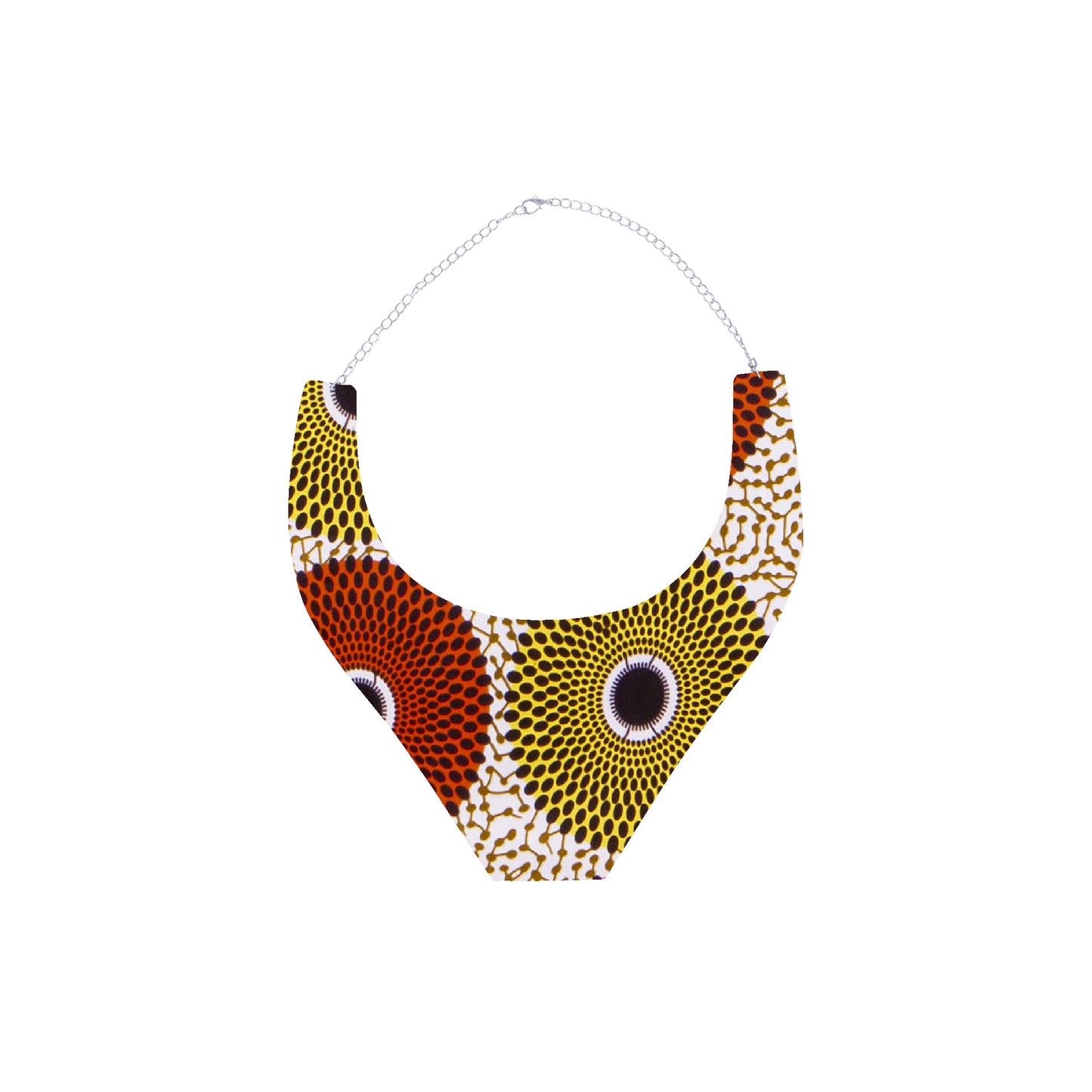 Bold African Wax Print Bib Necklace, Perfect African Women Statement Accessories