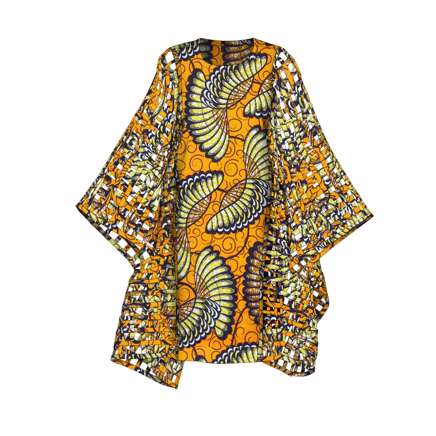 African Women Convertible Wax Print Shoulder Wrap with Bracelet Loops Accessories