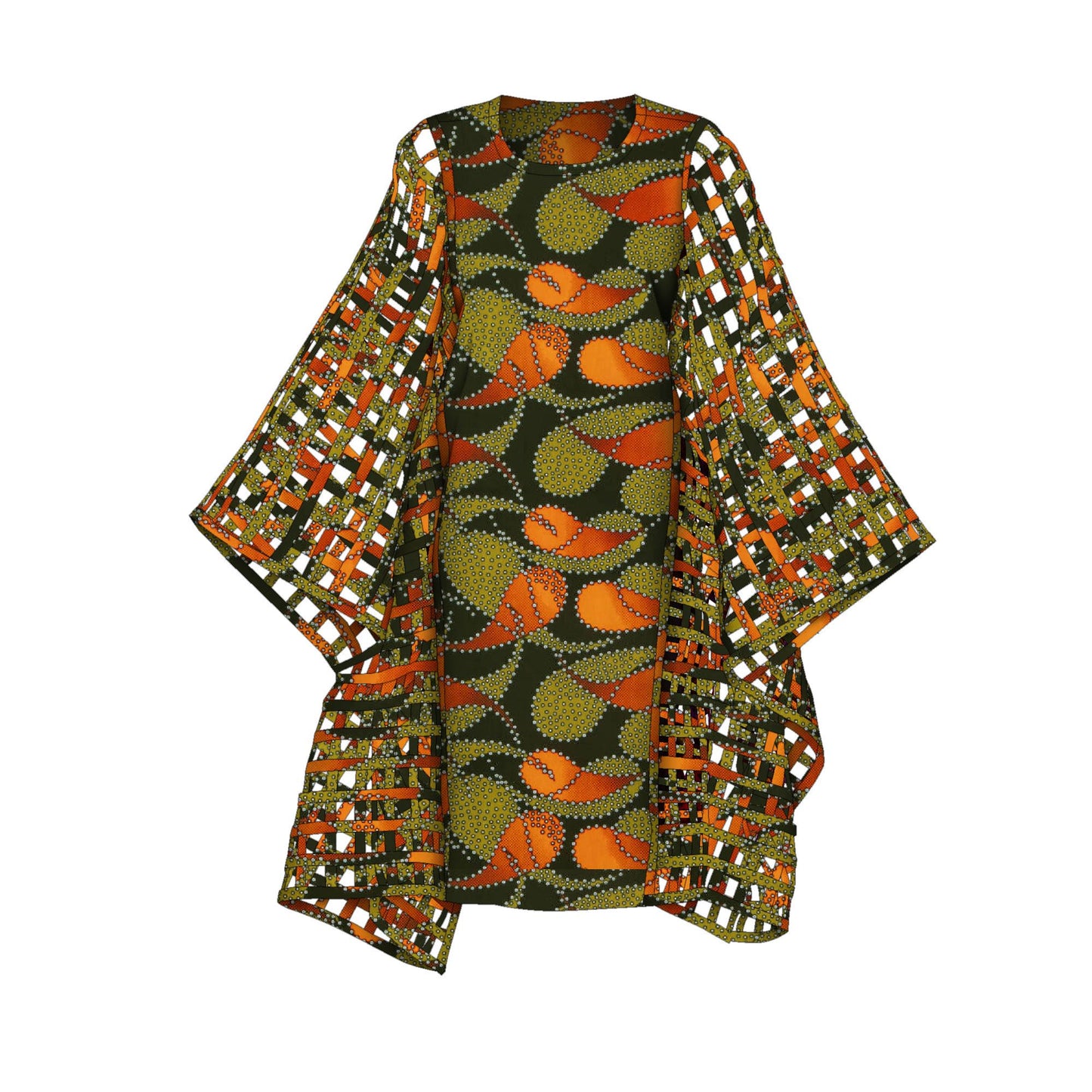 African Women Convertible Wax Print Shoulder Wrap with Bracelet Loops Accessories