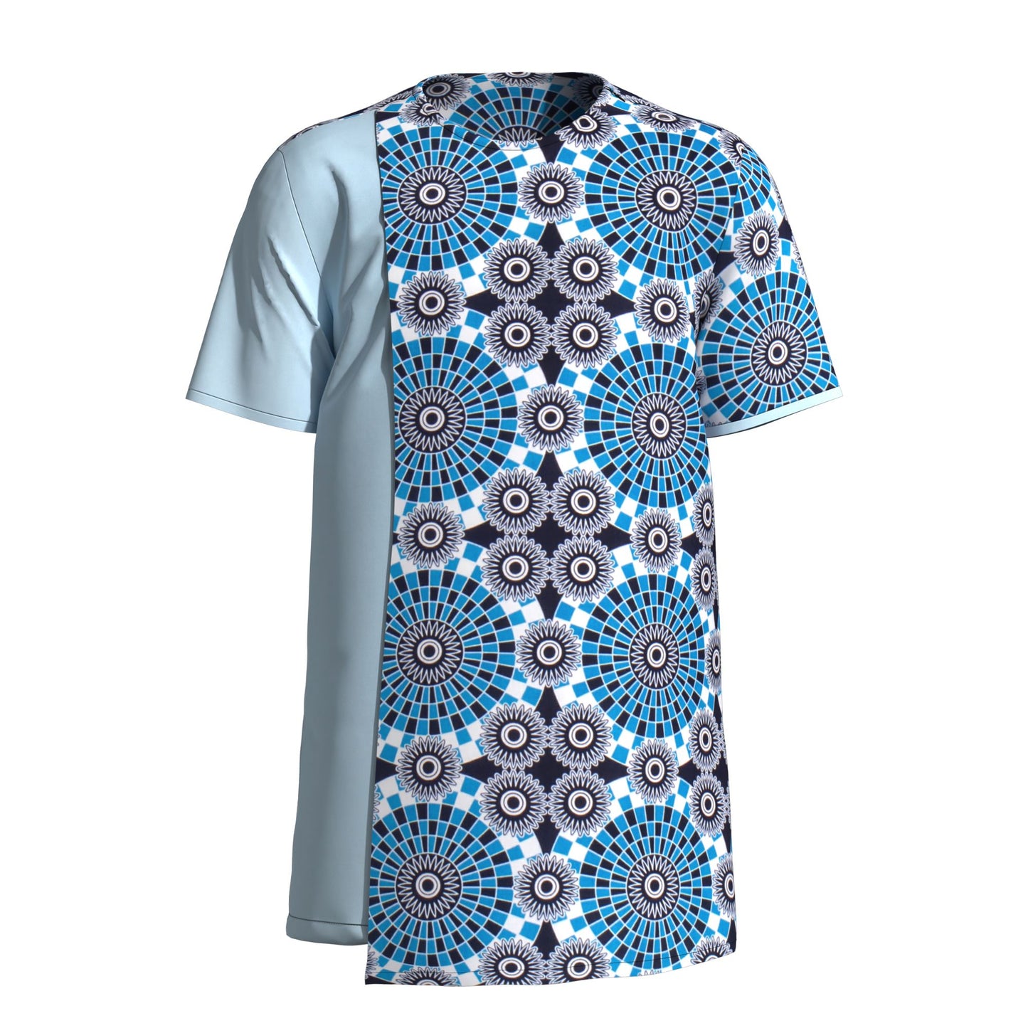 All-match Crew Neck African Print Men Shirt
