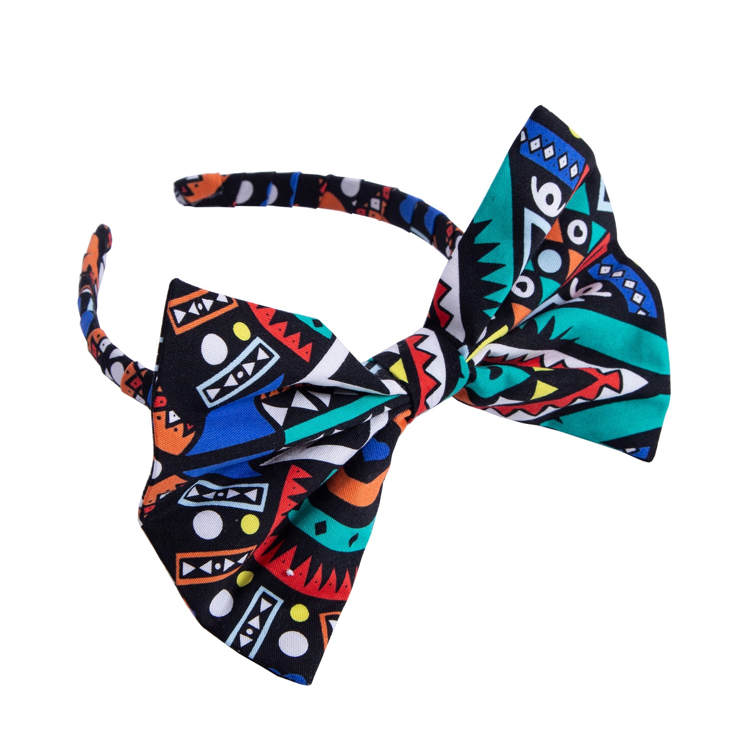 Elegant Oversized African Print Bow Hair Headband, Soft Fabric Non-pressing Head Design Church Festival Matching Hair Accessory