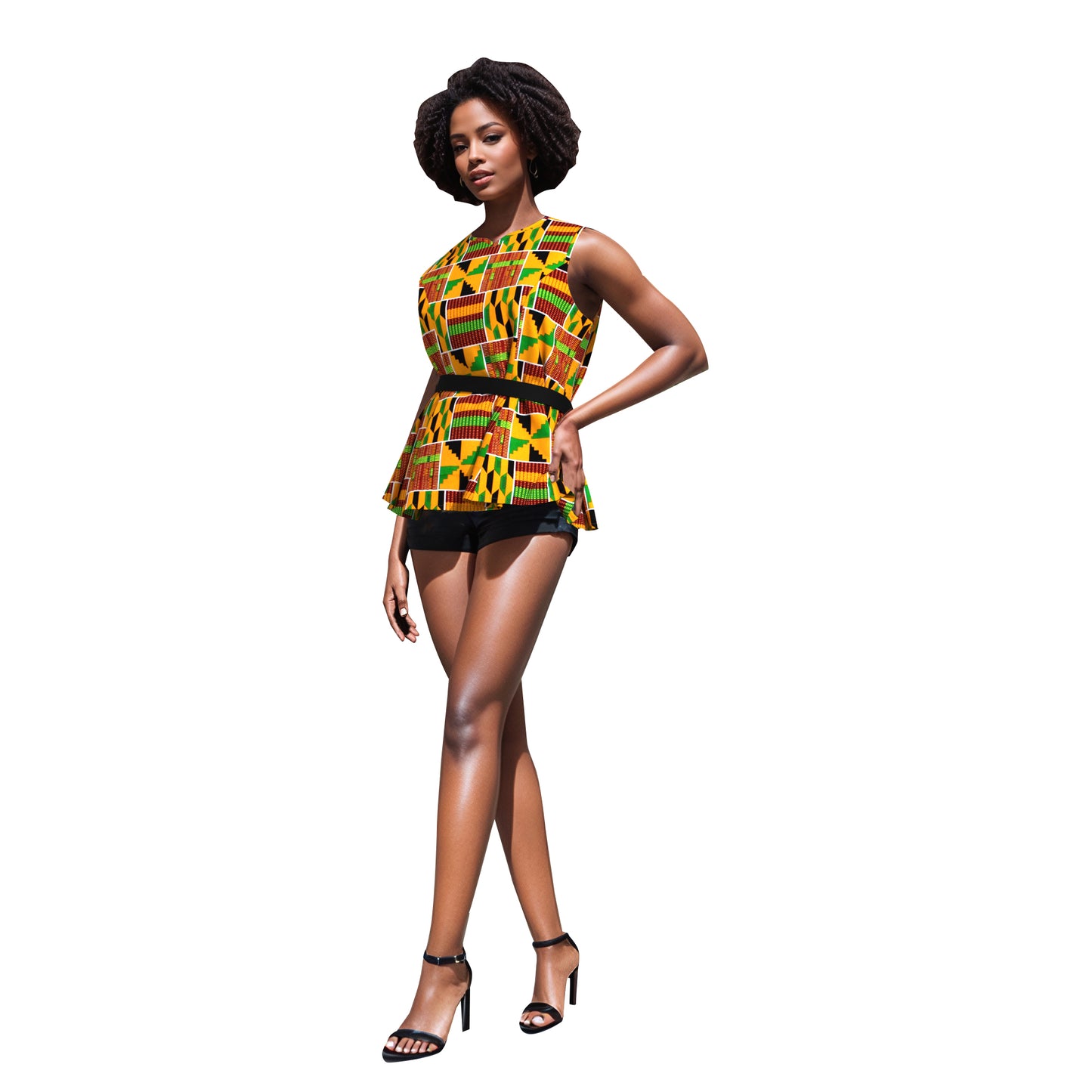 All-Match Sleeveless African Print Fashion Top
