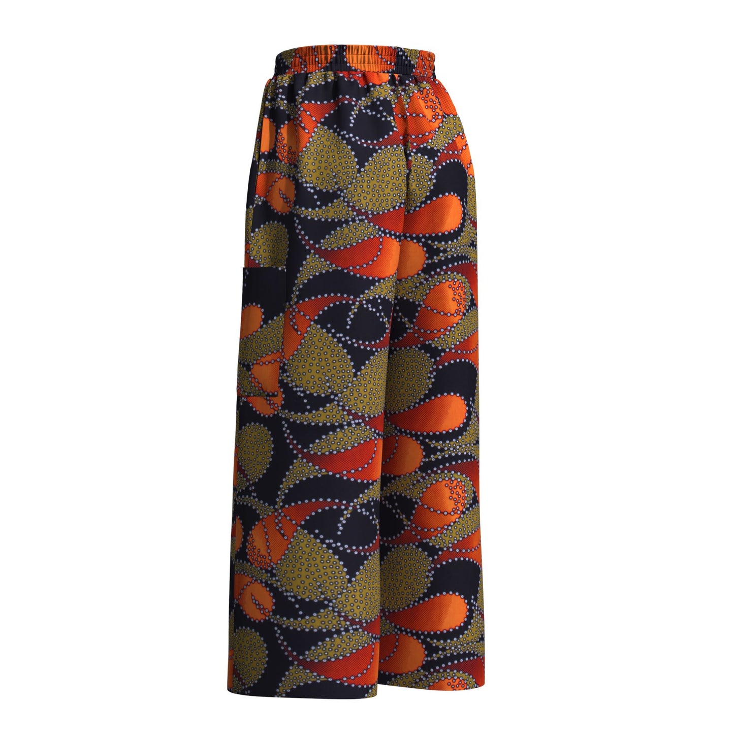 African Print Couple Style Elastic Waist Casual Pants