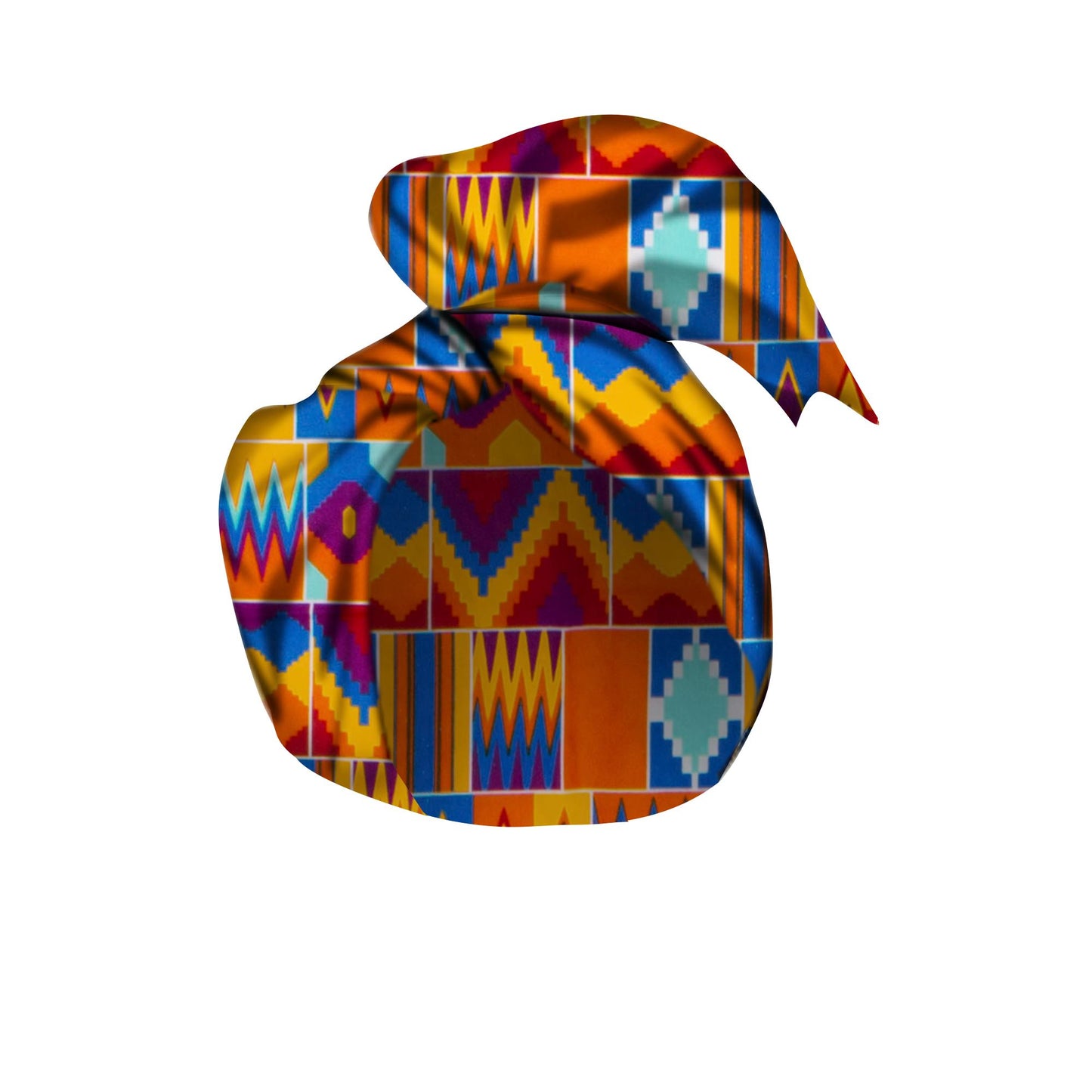 African Print Women's Jacket & Headwrap Set – Vibrant Geometric Pattern