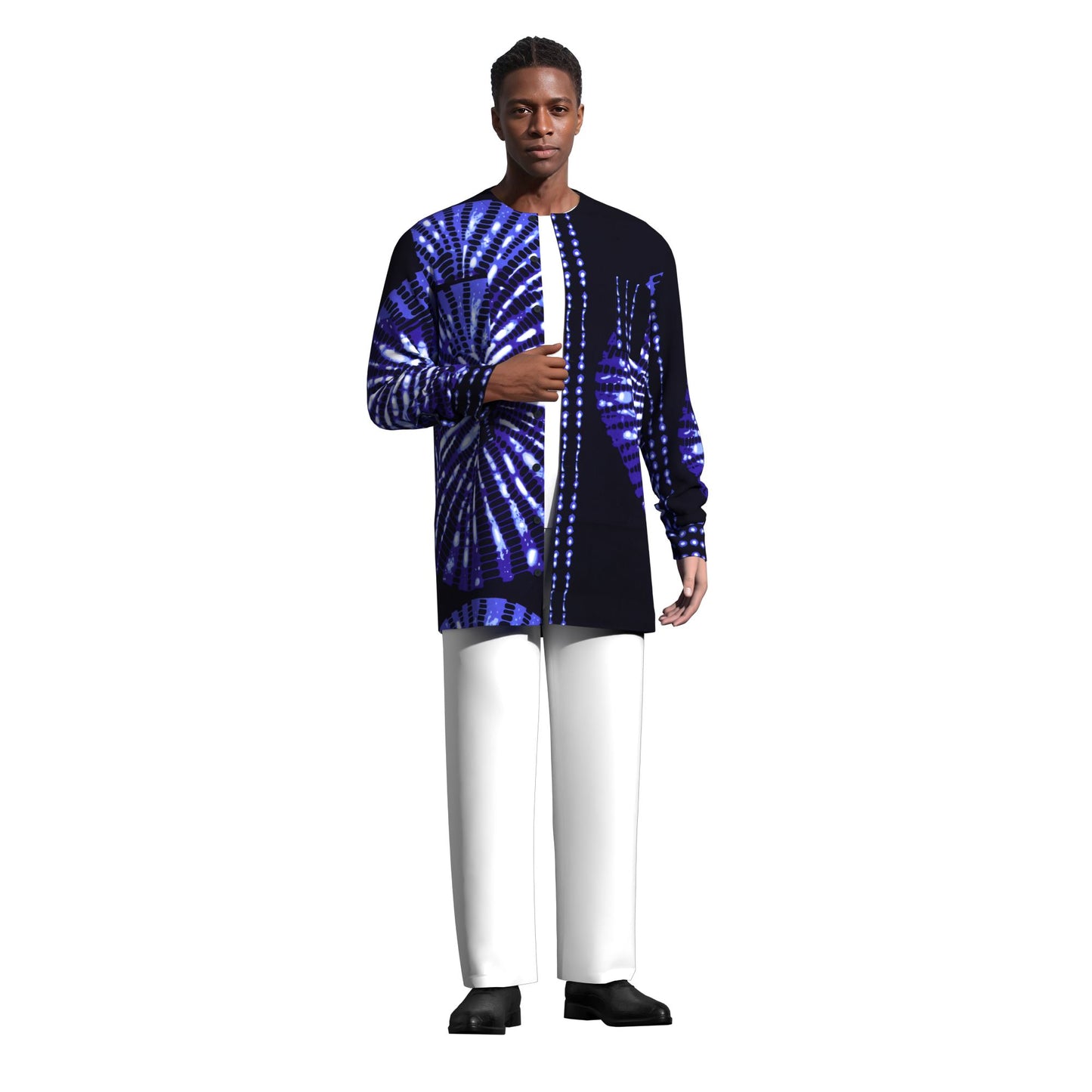 Modern African Print Casual Long Sleeve Outerwea