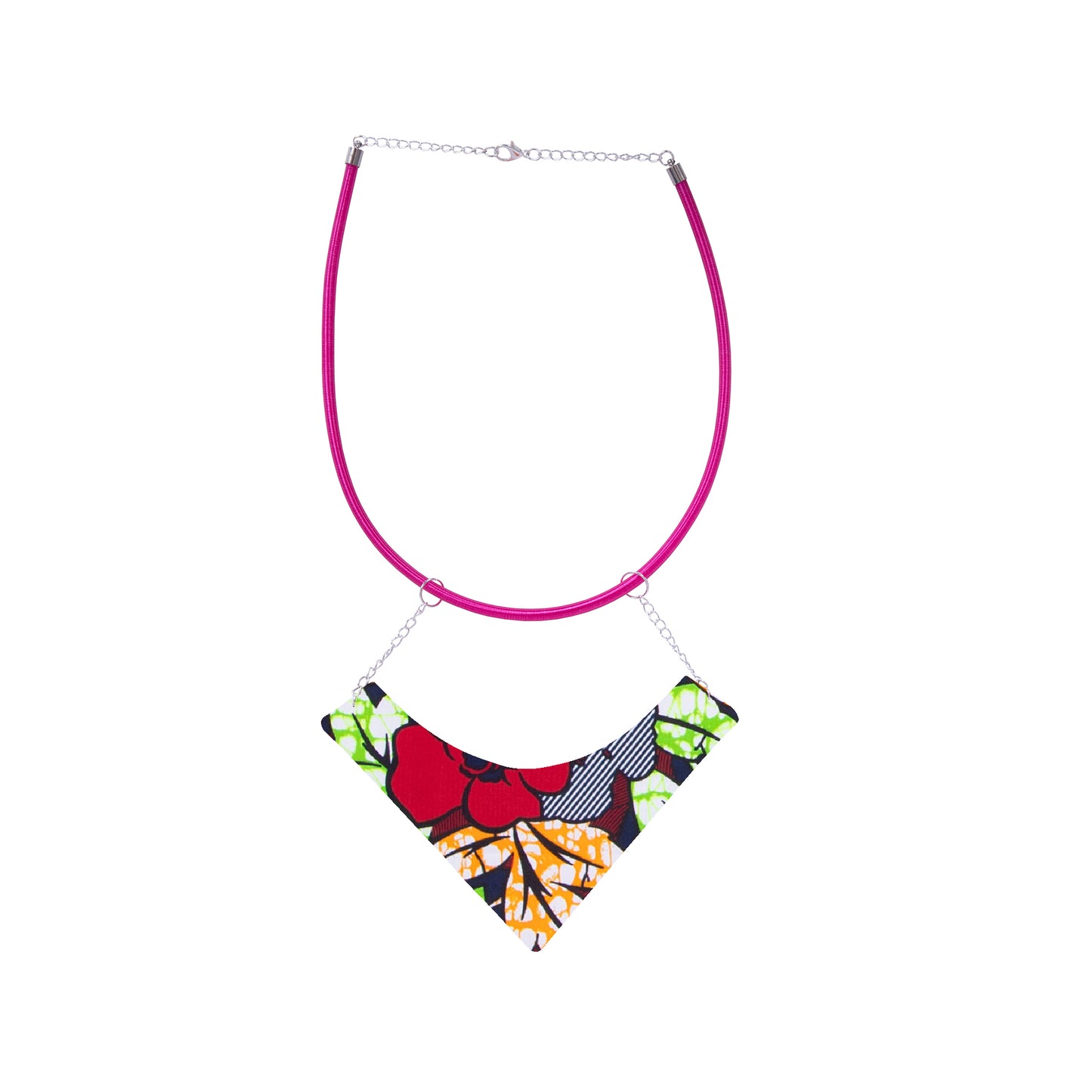 Ethnic Kente Wax Print Triangle Choker African Women Fashion Accessories