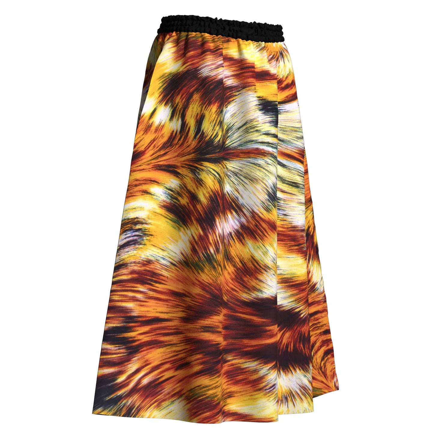 African Classic Print Comfort Elastic Waist Long Skirt