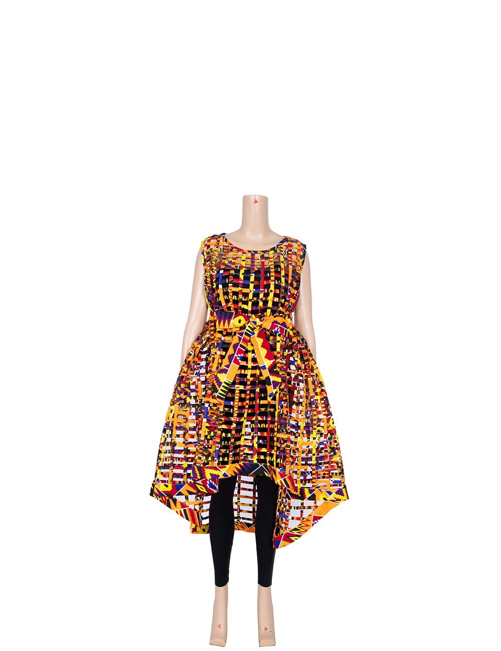 African Women Ankara Patchwork Sleeveless Cover-Up Accessories