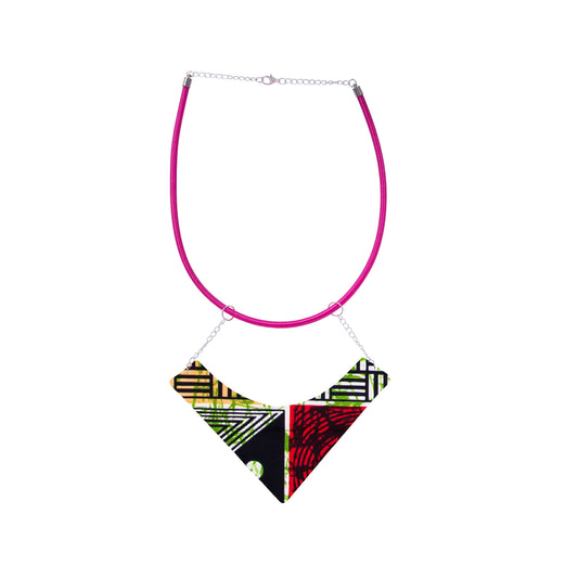 Ethnic Kente Wax Print Triangle Choker African Women Fashion Accessories
