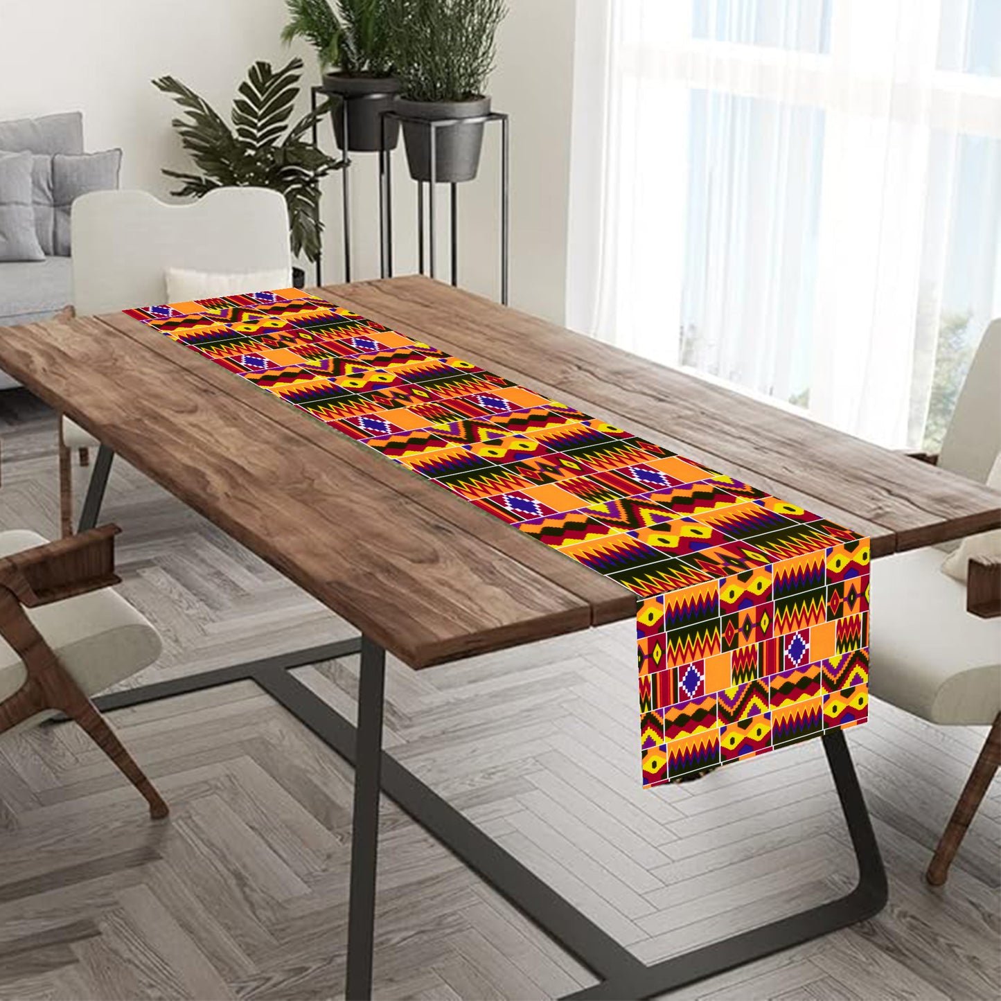 African Home Accessories Ankara Wax Print Cotton Table Runner