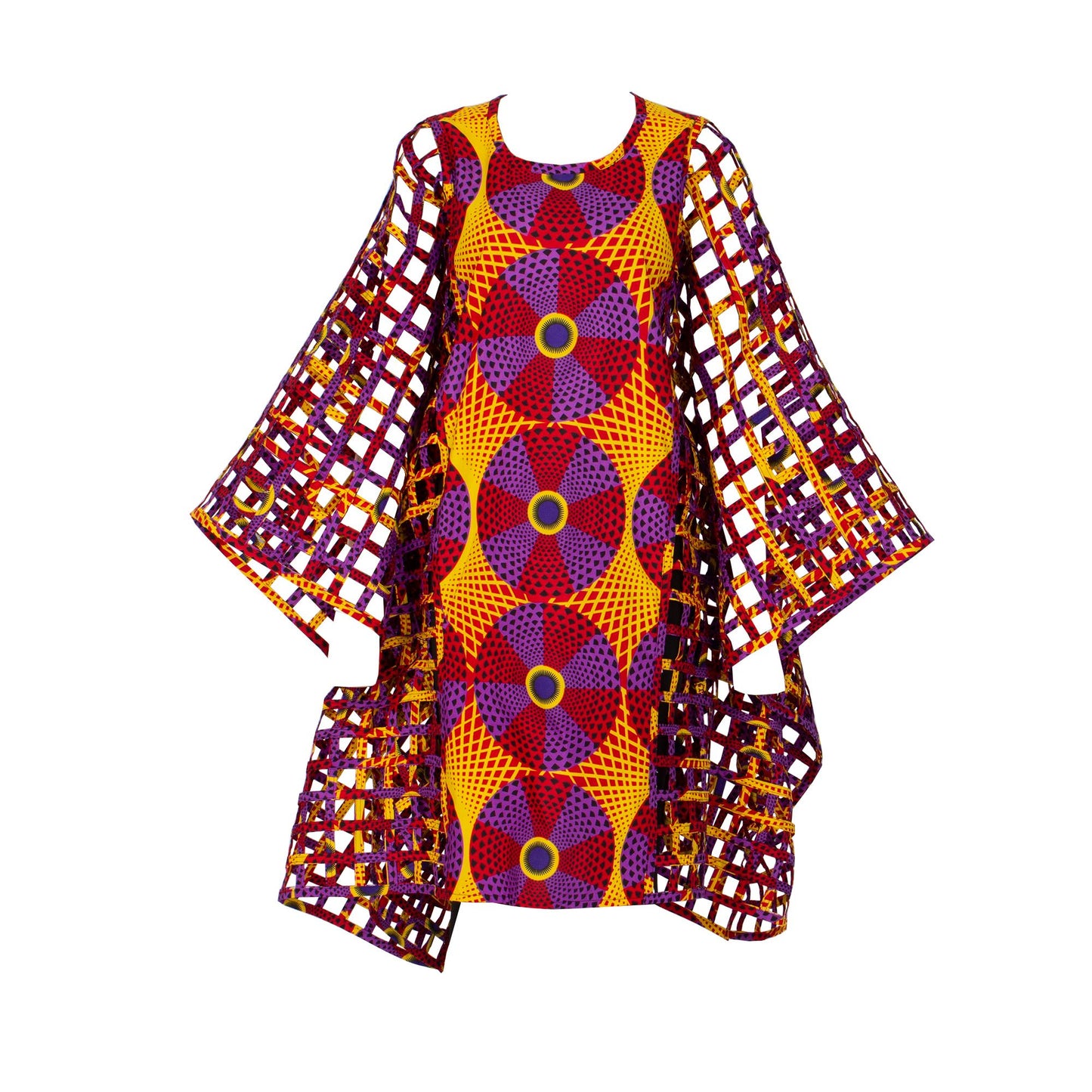 African Women Convertible Wax Print Shoulder Wrap with Bracelet Loops Accessories