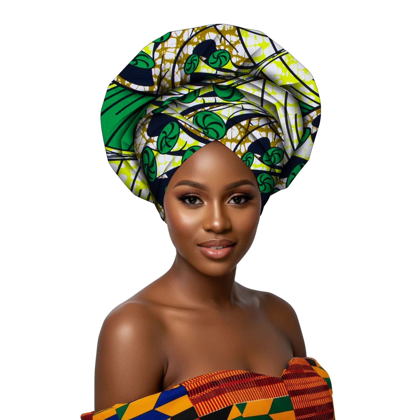 African Print Wrap-Around Turban – Women’s Head Accessories for All Occasions