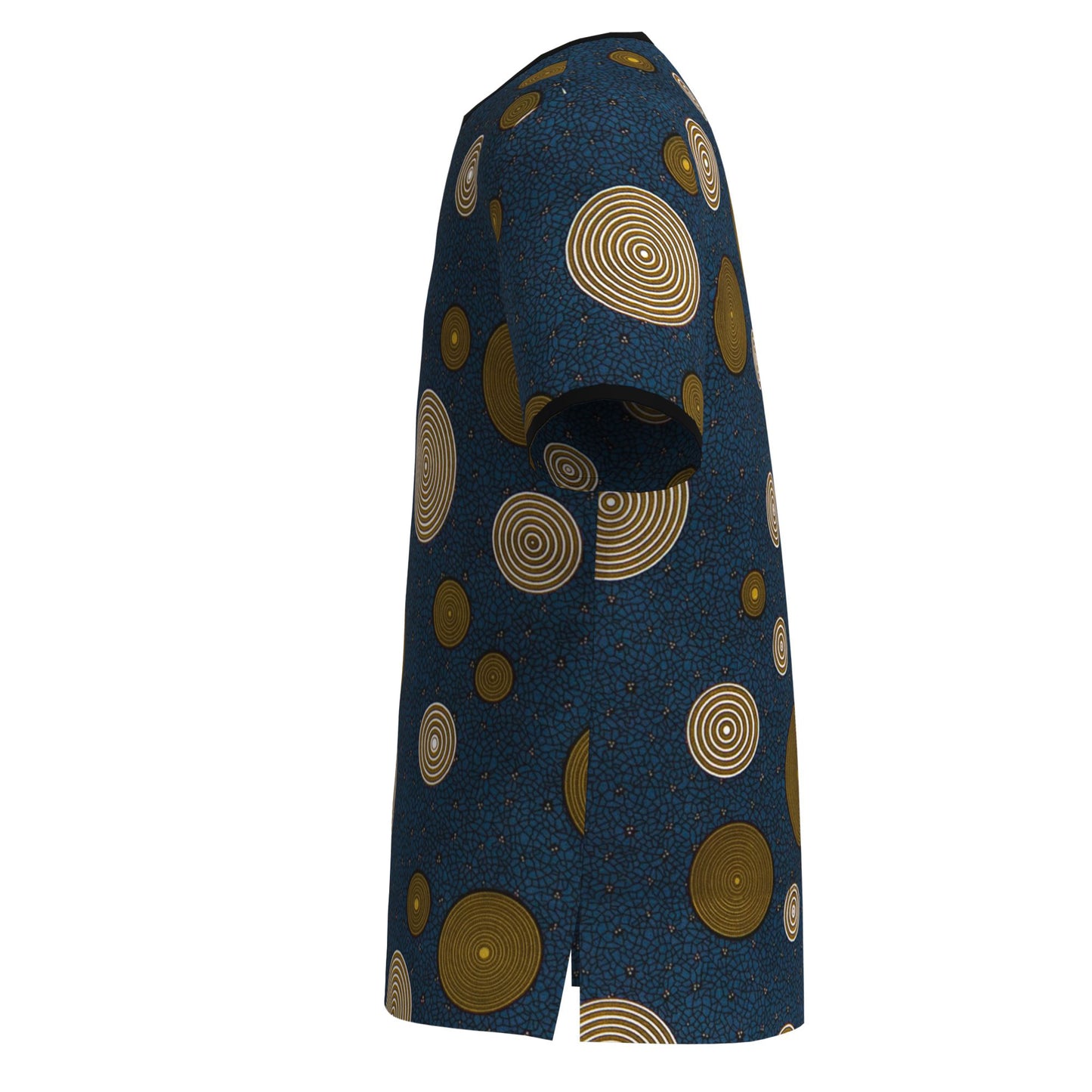 Versatile African Print Split Neck T-Shirt for Men